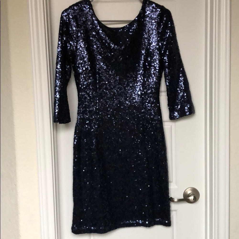 Lulus blue sequin dress, size medium